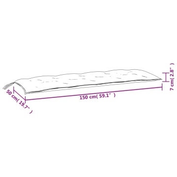 Pernă bancă de grădină, crem, 150x50x7 cm, textil oxford - Img 6