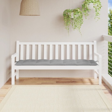 Pernă bancă de grădină, gri, 180x50x7 cm, material oxford - Img 1