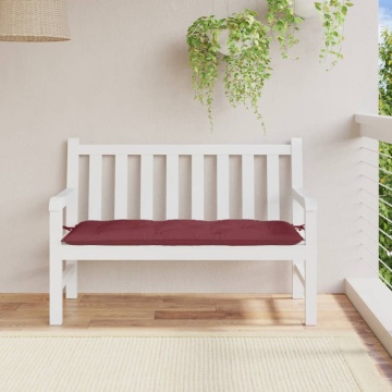 Pernă bancă de grădină, melanj roșu vin, 120x50x7 cm, textil - Img 3