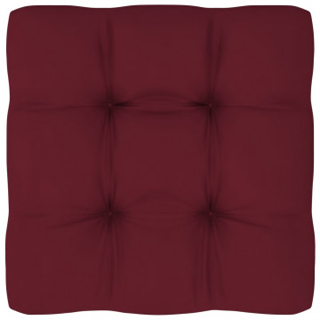 Pernă canapea din paleți, roșu vin, 70 x 70 x 10 cm - Img 1