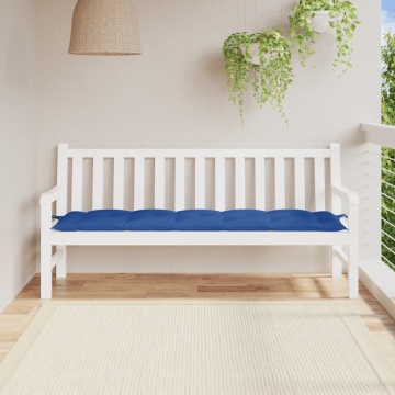 Pernă de bancă de grădină, albastru, 180x50x7 cm, textil oxford - Img 1