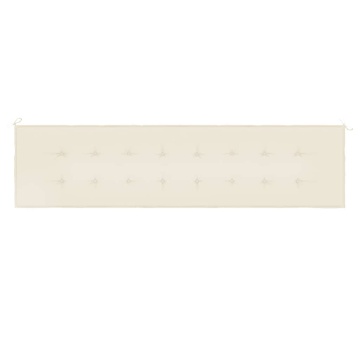 Pernă de bancă de grădină, crem, 200x50x4 cm, textil oxford - Img 4