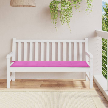 Pernă de bancă de grădină, roz, 150x50x3 cm, textil oxford - Img 1