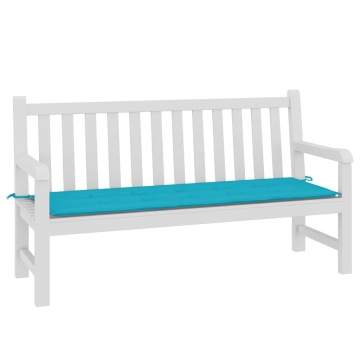 Pernă de bancă de grădină, turcoaz, 150x50x4 cm, textil oxford - Img 3