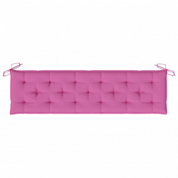 Pernă de bancă, roz, 180x50x7 cm, textil - Img 8