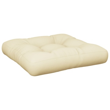 Pernă de paleți, crem, 60x60x12 cm, material textil - Img 2