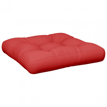 Pernă de paleți, roșu, 60x60x12 cm, material textil - Img 2