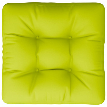 Pernă de paleți, verde aprins, 50x50x12 cm, material textil - Img 5