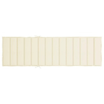 Pernă de șezlong, crem, 200x60x3 cm, textil oxford - Img 8