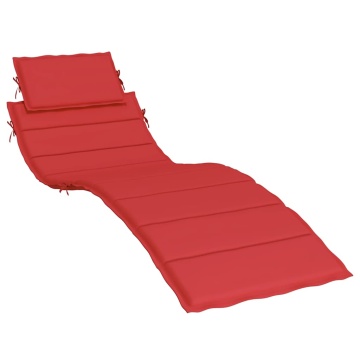 Pernă de șezlong, roșu, 186x58x4 cm, textil oxford - Img 2