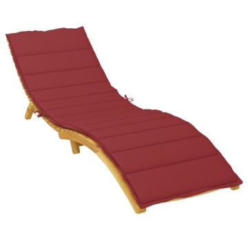 Pernă de șezlong, roșu vin, 200x70x3 cm, textil oxford - Img 3
