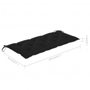 Pernă pentru balansoar, negru, 120 cm, material textil - Img 5