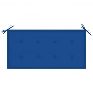 Pernă pentru bancă grădină, albastru regal, 100x50x4 cm, textil - Img 1