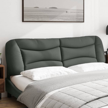 Pernă pentru tăblie de pat, gri închis, 180 cm, material textil - Img 3