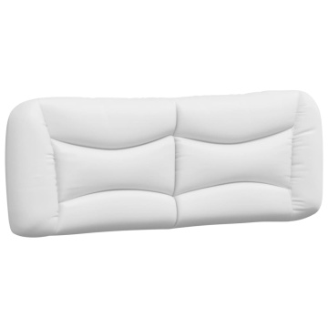 Pernă pentru tăblie pat, alb, 140 cm, piele artificială - Img 2
