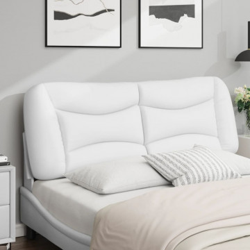 Pernă pentru tăblie pat, alb, 140 cm, piele artificială - Img 3