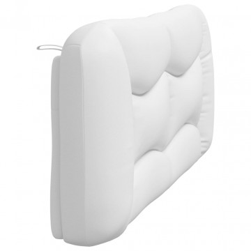 Pernă pentru tăblie pat, alb, 180 cm, piele artificială - Img 8