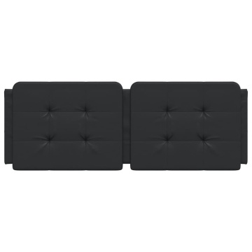 Pernă pentru tăblie pat, negru, 120 cm, piele artificială - Img 4