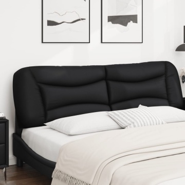 Pernă pentru tăblie pat, negru, 180 cm, piele artificială - Img 3