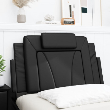 Pernă pentru tăblie pat, negru, 90 cm, piele artificială - Img 4