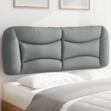 Pernă tăblie de pat, gri deschis, 120 cm, material textil - Img 1