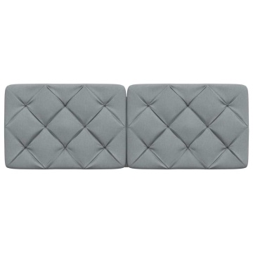 Pernă tăblie de pat, gri deschis, 140 cm, material textil - Img 4