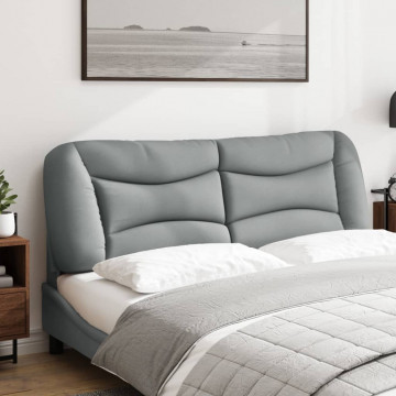 Pernă tăblie de pat, gri deschis, 160 cm, material textil - Img 3