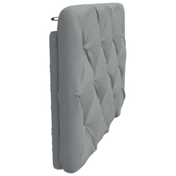 Pernă tăblie de pat, gri deschis, 90 cm, material textil - Img 8