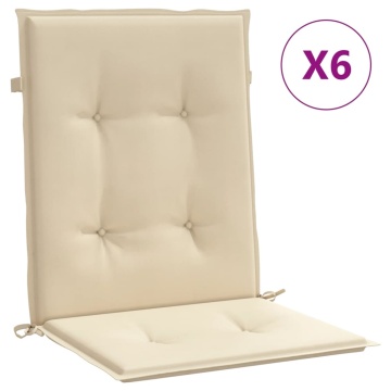 Perne cu spătar mic, 6 buc., bej, 100x50x3 cm, textil oxford - Img 2