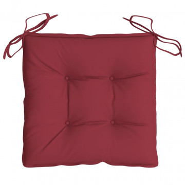 Perne de scaun, 4 buc., vin roșu, 50x50x7 cm, textil oxford - Img 8