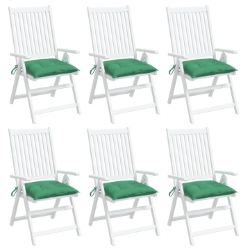 Perne de scaun, 6 buc., verde, 40x40x7 cm, textil oxford - Img 3