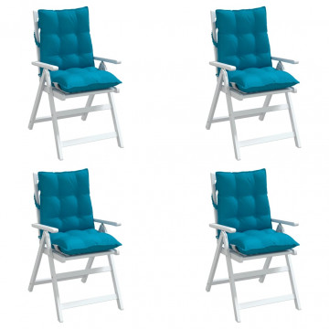 Perne de scaun cu spătar mic, 4 buc, bleu, țesătură Oxford - Img 3