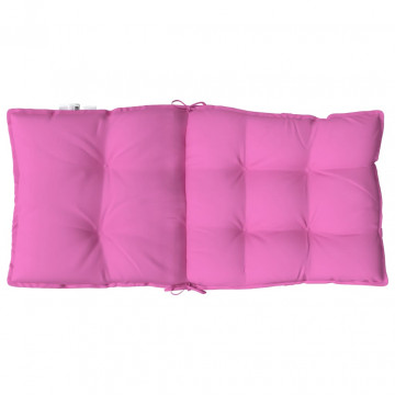 Perne de scaun cu spătar mic, 4 buc, roz, țesătură Oxford - Img 5