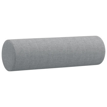 Perne decorative, 2 buc., gri deschis, Ø15x50 cm, textil - Img 3