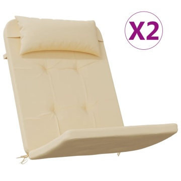 Perne pentru scaun Adirondack, 2 buc, bej, textil oxford - Img 2