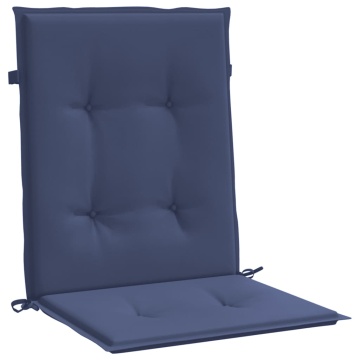 Perne pentru scaune cu spătar jos, 4 buc., bleumarin, textil - Img 4