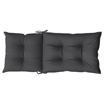 Perne scaun cu spătar înalt, 2 buc. antracit 120x50x7 cm textil - Img 5