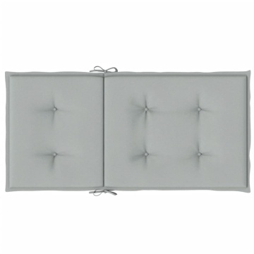 Perne scaun cu spătar scund 4 buc. melanj gri 100x50x4cm textil - Img 5