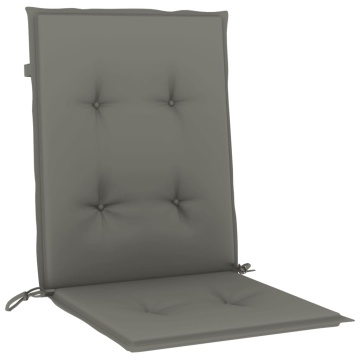 Perne scaun cu spătar scund 4 buc. melanj gri 100x50x4cm textil - Img 4
