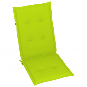 Perne scaun de grădină, 6 buc., verde aprins, 120x50x4 cm - Img 2