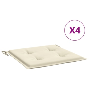 Perne scaune grădină 4 buc. crem 40x40x3 cm țesătură Oxford - Img 2