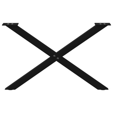 Picioare măsuță de cafea în formă de X 2 buc Negru Oțel - Img 4