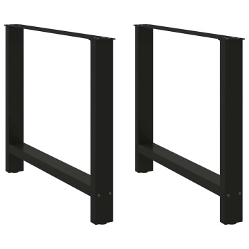 Picioare măsuță de cafea Negru 2 buc 100x(72-73) cm Oțel - Img 1