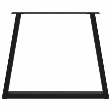 Picioare pentru masă în formă de V 3 buc Negru Oțel - Img 8