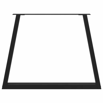 Picioare pentru masă în formă de V 3 buc Negru Oțel - Img 8