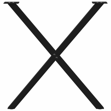 Picioare pentru masă în formă de X 2 buc Negru Oțel - Img 8