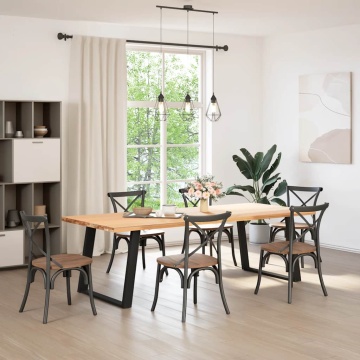 Picioare pentru masă în formă U 2 buc Negru 90x(72-73) cm Oțel - Img 3