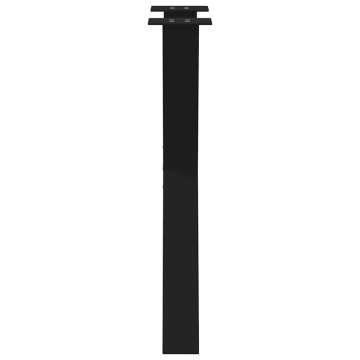 Picioare pentru masă în formă X 2 buc Negru 50x(72-73) cm Oțel - Img 5