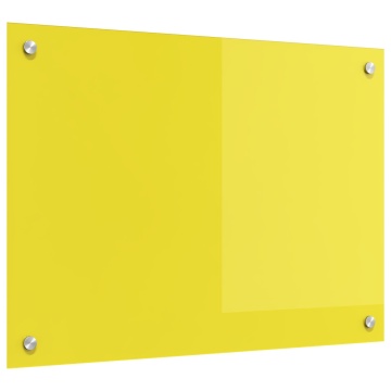 Placă backsplash pentru bucătărie galben 70x50x0,6 cm din sticlă securizată - Img 2