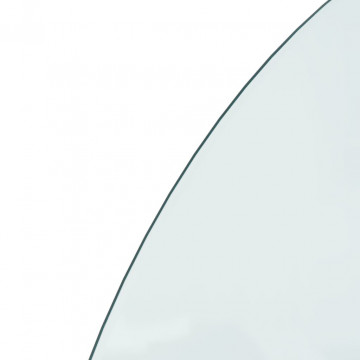 Placă de sticlă pentru șemineu, semi-rotundă, 1000x500 mm - Img 5